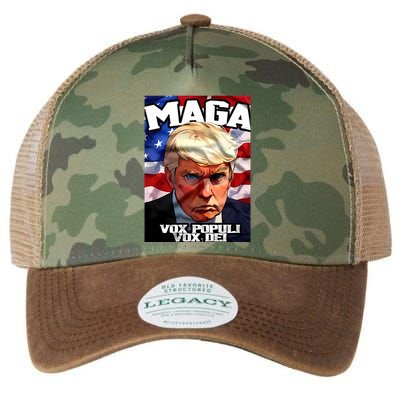 Seaofmud Trump Maga Mug Shot Vox Populi Vox Dei Legacy Tie Dye Trucker Hat