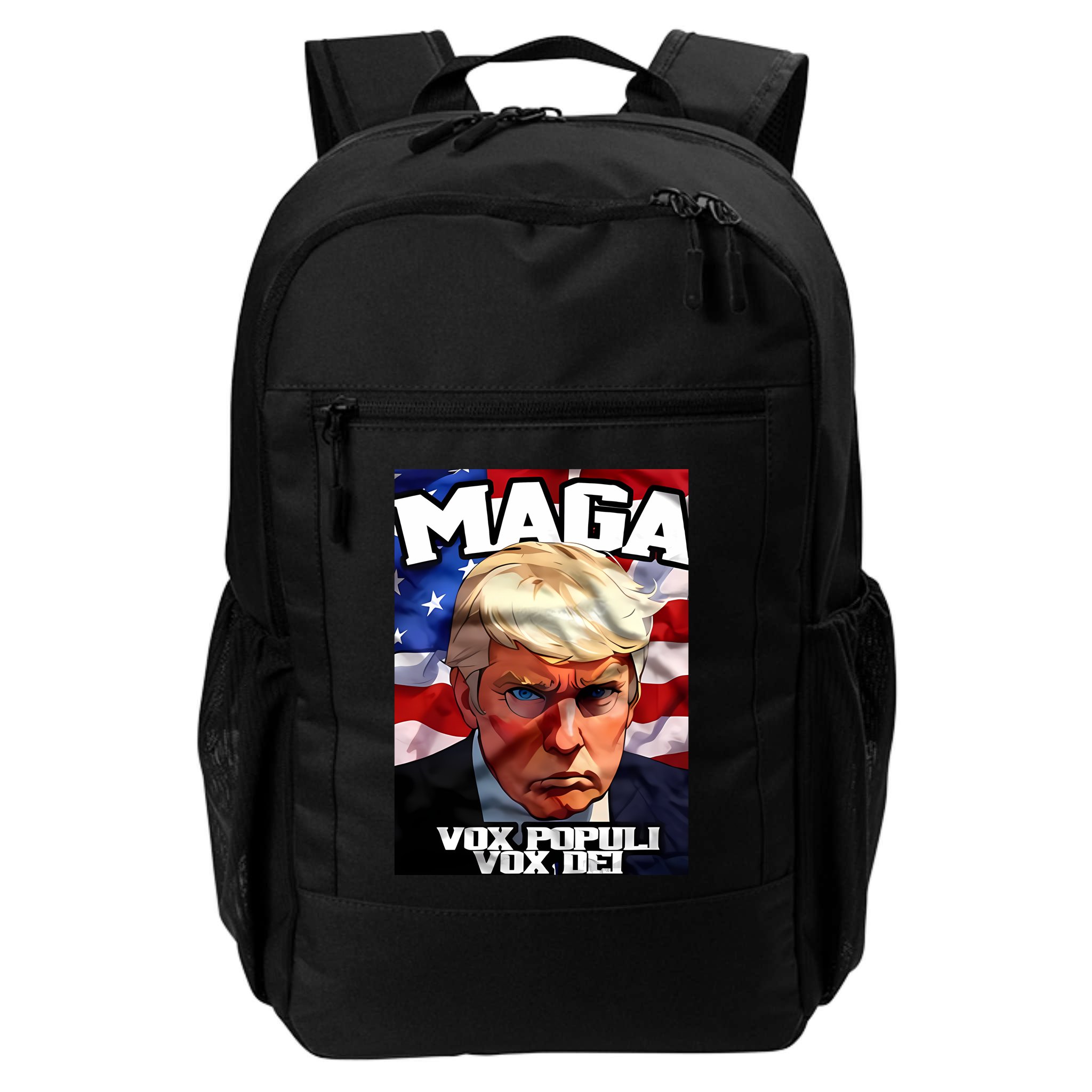 Seaofmud Trump Maga Mug Shot Vox Populi Vox Dei Backpack