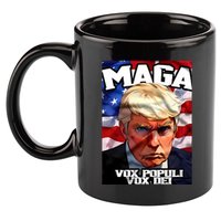 Seaofmud Trump Maga Mug Shot Vox Populi Vox Dei 11oz C Handle Ceramic Mug