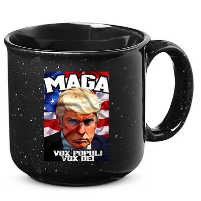 Seaofmud Trump Maga Mug Shot Vox Populi Vox Dei 15oz Campfire Ceramic Mug
