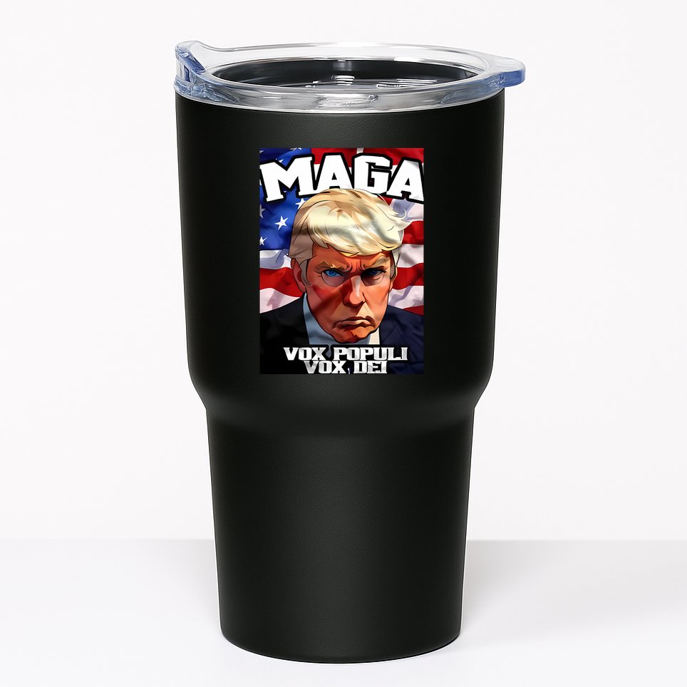 Seaofmud Trump Maga Mug Shot Vox Populi Vox Dei Tumbler