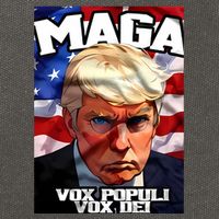 Seaofmud Trump Maga Mug Shot Vox Populi Vox Dei Cotton Canvas Backpack