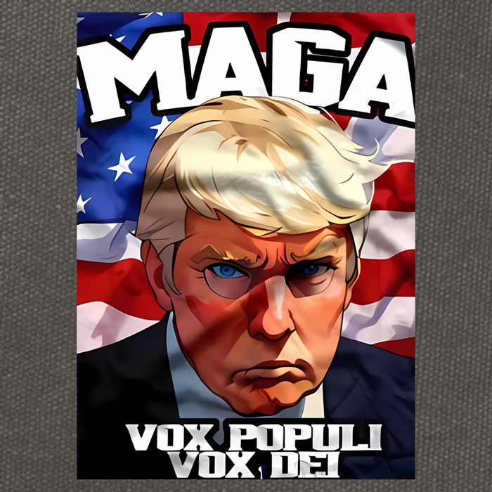 Seaofmud Trump Maga Mug Shot Vox Populi Vox Dei Cotton Canvas Backpack