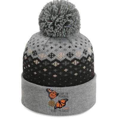 Save The Monarchs Plant Some Milkweed Butterfly Gift The Baniff Cuffed Pom Beanie