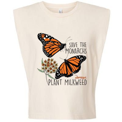 Save The Monarchs Plant Some Milkweed Butterfly Gift Garment-Dyed Women's Muscle Tee