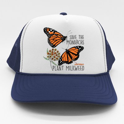 Save The Monarchs Plant Some Milkweed Butterfly Gift Trucker Hat