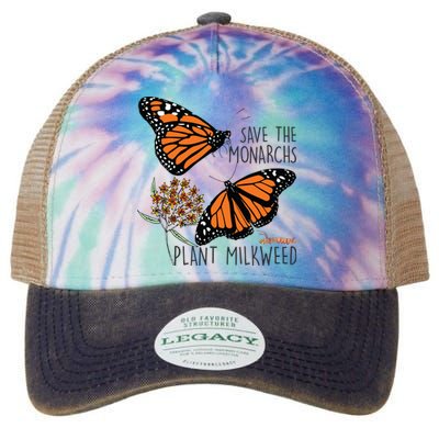 Save The Monarchs Plant Some Milkweed Butterfly Gift Legacy Tie Dye Trucker Hat