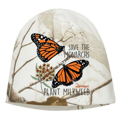 Save The Monarchs Plant Some Milkweed Butterfly Gift Kati - Camo Knit Beanie