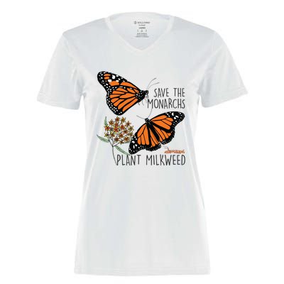 Save The Monarchs Plant Some Milkweed Butterfly Gift Women's Momentum V-Neck T-Shirt