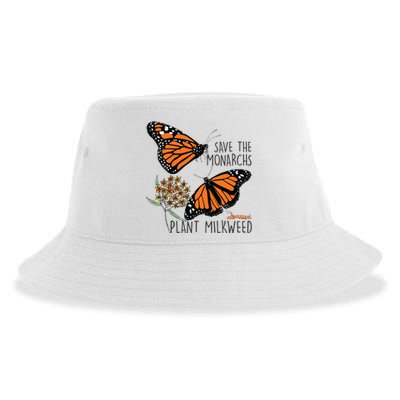 Save The Monarchs Plant Some Milkweed Butterfly Gift Sustainable Bucket Hat