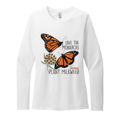 Save The Monarchs Plant Some Milkweed Butterfly Gift Womens CVC Long Sleeve Shirt