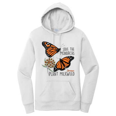 Save The Monarchs Plant Some Milkweed Butterfly Gift Women's Pullover Hoodie