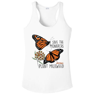 Save The Monarchs Plant Some Milkweed Butterfly Gift Ladies PosiCharge Competitor Racerback Tank