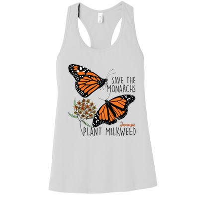 Save The Monarchs Plant Some Milkweed Butterfly Gift Women's Racerback Tank