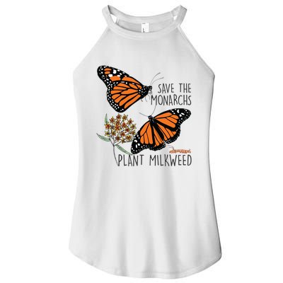 Save The Monarchs Plant Some Milkweed Butterfly Gift Women’s Perfect Tri Rocker Tank