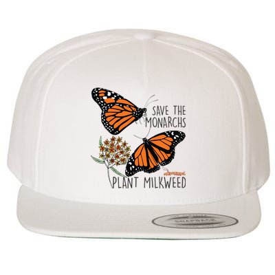 Save The Monarchs Plant Some Milkweed Butterfly Gift Wool Snapback Cap