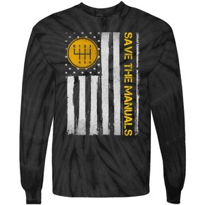 Save The Manuals 6 Speed Manual Transmission Three Pedals Tie-Dye Long Sleeve Shirt