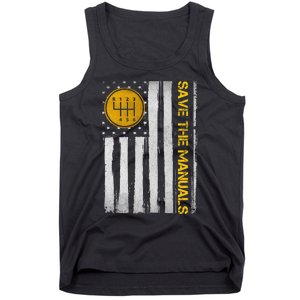 Save The Manuals 6 Speed Manual Transmission Three Pedals Tank Top