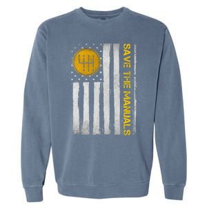 Save The Manuals 6 Speed Manual Transmission Three Pedals Garment-Dyed Sweatshirt