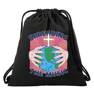 Spreading The Music Gospel Drawstring Bag