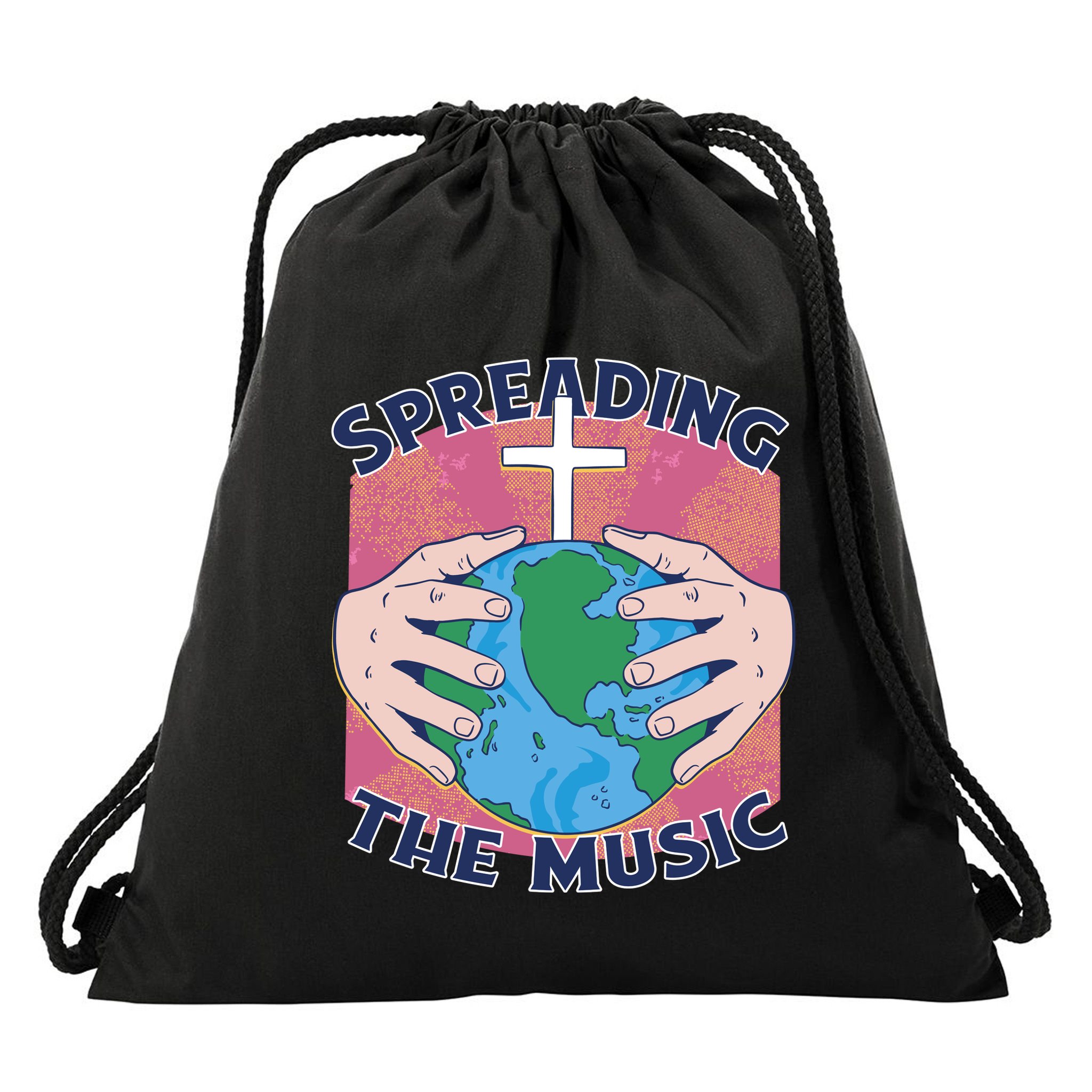 Spreading The Music Gospel Drawstring Bag