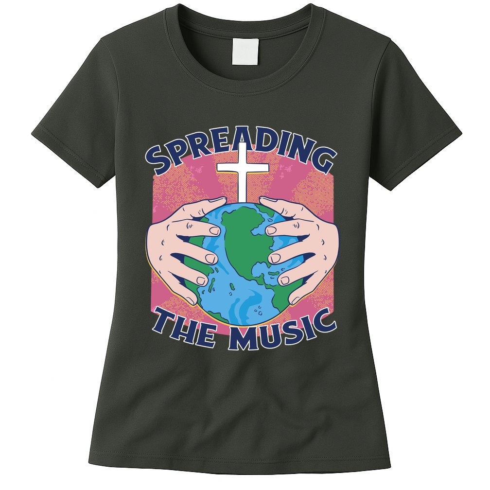 Spreading The Music Gospel Womens T-Shirt