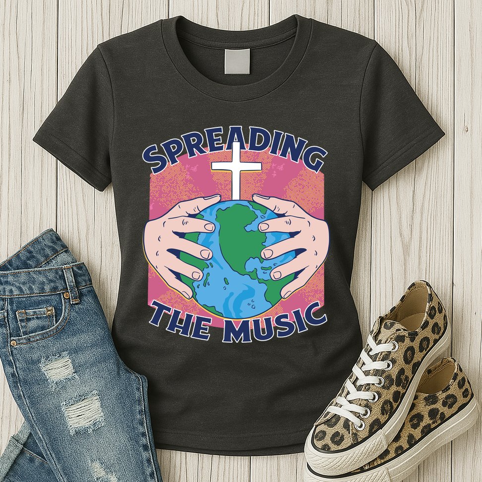 Spreading The Music Gospel Womens T-Shirt