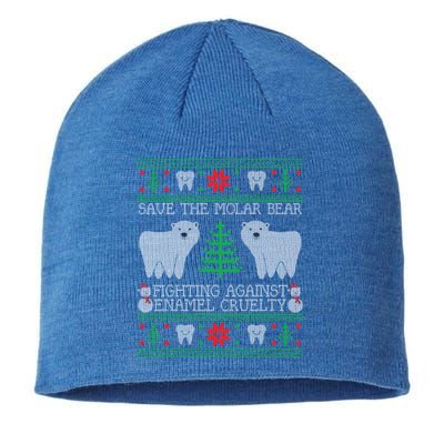 Save The Molar Bear Dental Dentist Ugly Christmas Sweaters Meaningful Gift Sustainable Beanie