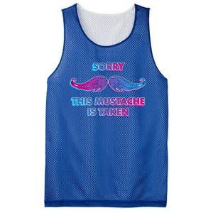 Sorry This Mustache Is Taken Valentines Day Gift Mesh Reversible Basketball Jersey Tank