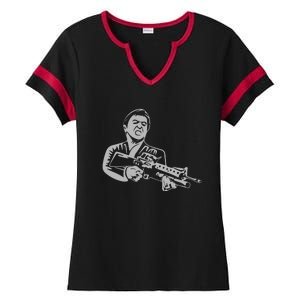 Scarface Tony Montana Ladies Halftime Notch Neck Tee