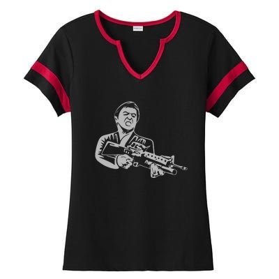 Scarface Tony Montana Ladies Halftime Notch Neck Tee