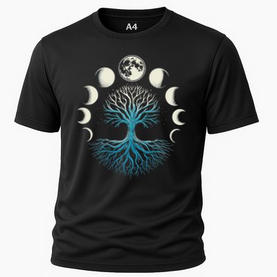 Spiritual Tree Moon Phases Yoga Performance Shirt