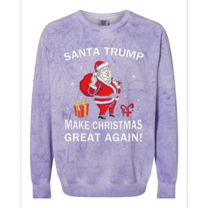 Santa Trump Make Christmas Great Again Chistmas Colorblast Crewneck Sweatshirt