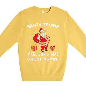 Santa Trump Make Christmas Great Again Chistmas Premium Crewneck Sweatshirt