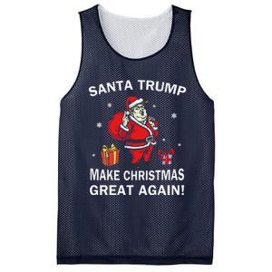 Santa Trump Make Christmas Great Again Chistmas Mesh Reversible Basketball Jersey Tank