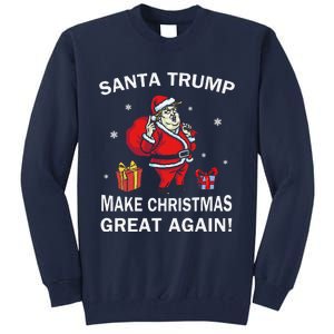 Santa Trump Make Christmas Great Again Chistmas Tall Sweatshirt