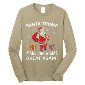 Santa Trump Make Christmas Great Again Chistmas Long Sleeve Shirt