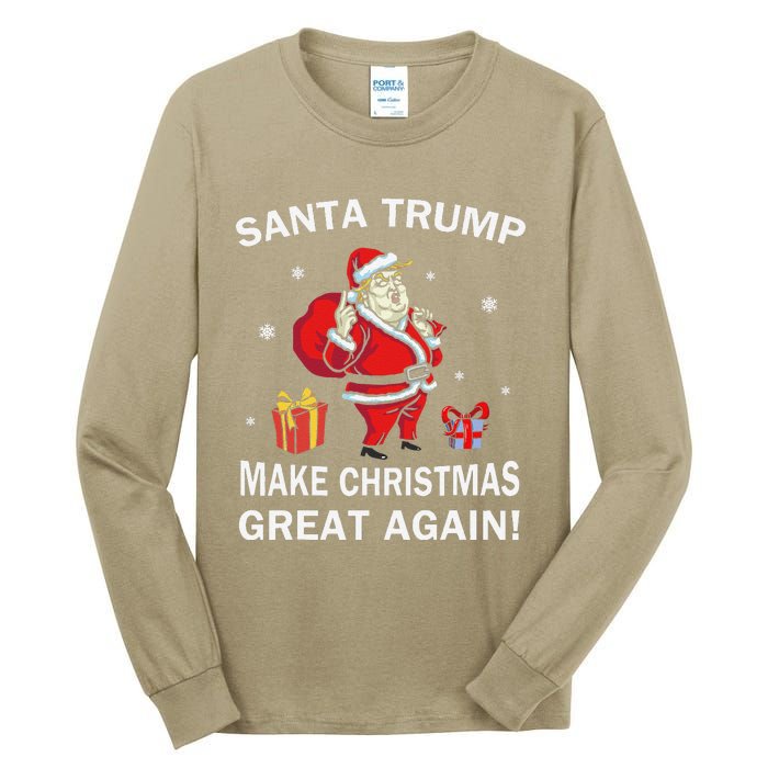 Santa Trump Make Christmas Great Again Chistmas Tall Long Sleeve T-Shirt