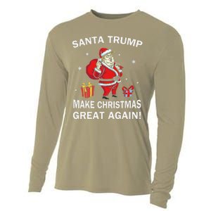 Santa Trump Make Christmas Great Again Chistmas Cooling Performance Long Sleeve Crew