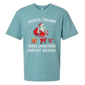 Santa Trump Make Christmas Great Again Chistmas Sueded Cloud Jersey T-Shirt