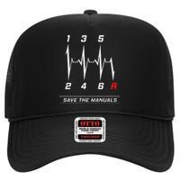 Save The Manuals – The Heartbeat For True Car Drivers! High Crown Mesh Back Trucker Hat