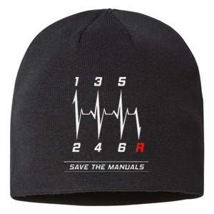 Save The Manuals – The Heartbeat For True Car Drivers! Sustainable Beanie