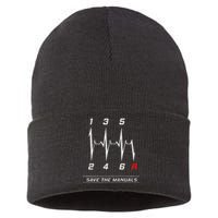 Save The Manuals – The Heartbeat For True Car Drivers! Sustainable Knit Beanie