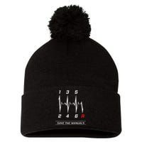 Save The Manuals – The Heartbeat For True Car Drivers! Pom Pom 12in Knit Beanie