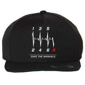 Save The Manuals – The Heartbeat For True Car Drivers! Wool Snapback Cap