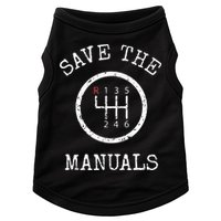 Save The Manuals Stick Shift Car Lover Doggie Tank