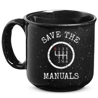 Save The Manuals Stick Shift Car Lover 15oz Campfire Ceramic Mug