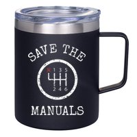 Save The Manuals Stick Shift Car Lover 12oz Stainless Steel Coffee Mug