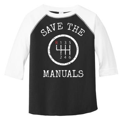 Save The Manuals Stick Shift Car Lover Toddler Fine Jersey T-Shirt