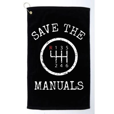 Save The Manuals Stick Shift Car Lover Golf Towel
